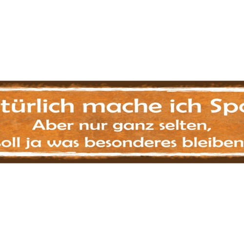 Schild Sport Selten Besonderes Training Willen Ehrgeiz 46 x 10 Blech od. Holz