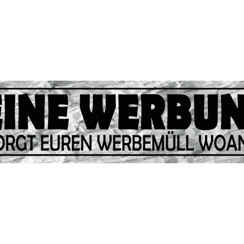 Schild Keine Werbung Prospekt Postkasten Flugblatt Müll 46 x 10 Blech od. Holz