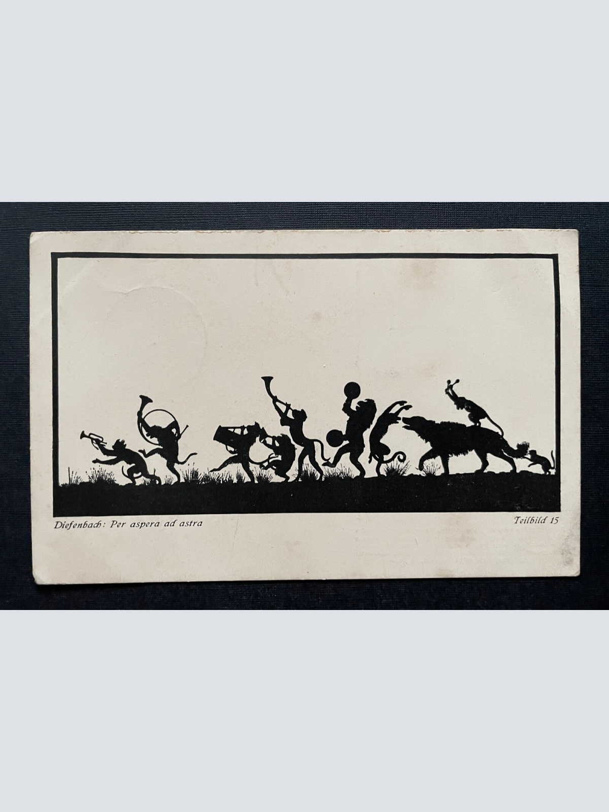 Per aspera ad astra (Diefenbach) Scherenschnitt Silhouette Tiere Musik 400461 TH