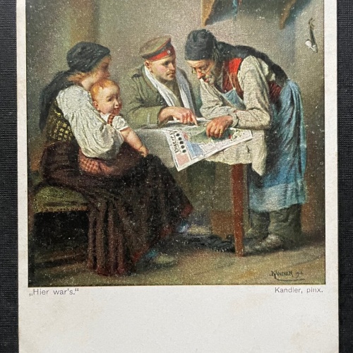"Hier war's" Soldat Landkarte Familie Frau Kind Mann Militär Krieg 400449 TH F