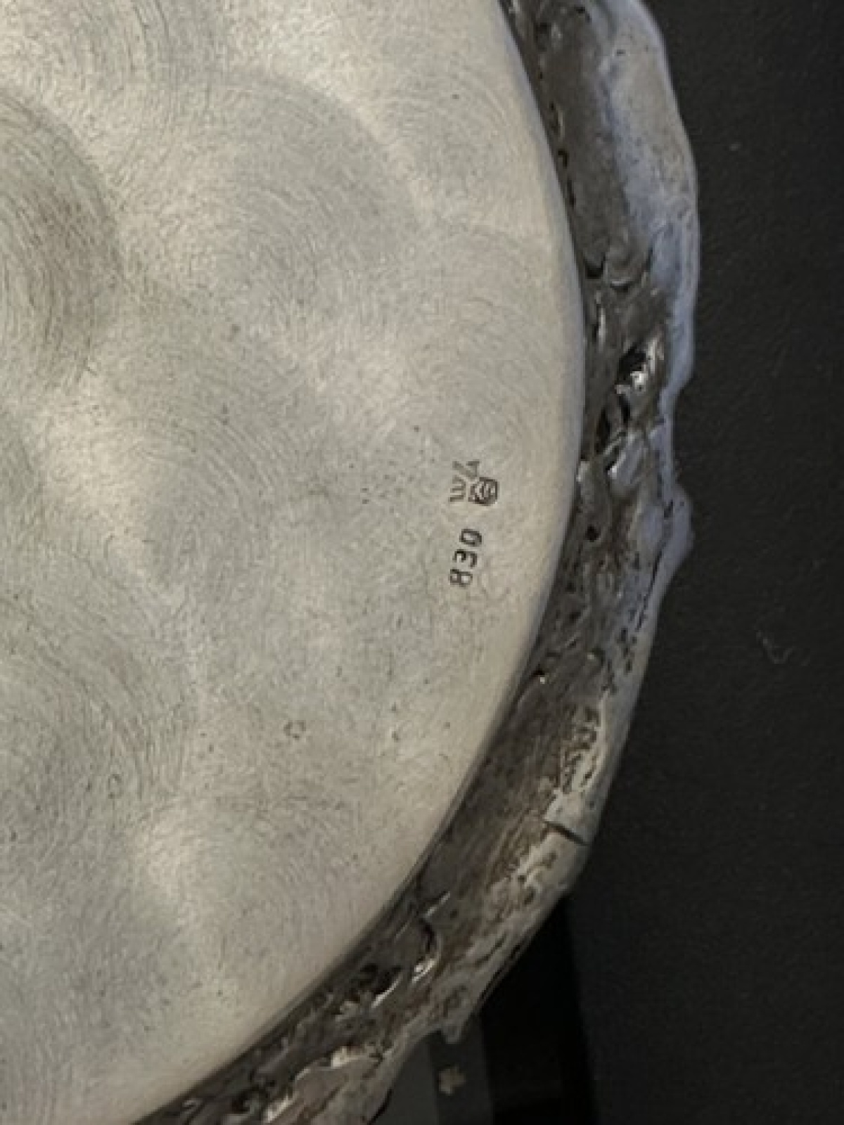 6 x Untersetzer in 830 er Silber Teller um 1900 Zierteller für Gläser 372 g