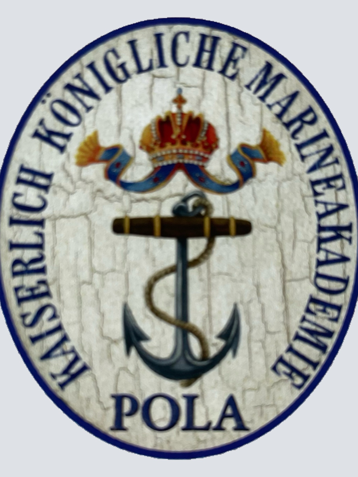 Nostalgie Holzschild KuK Marineakademie Pola Istrien Kroatien Schild