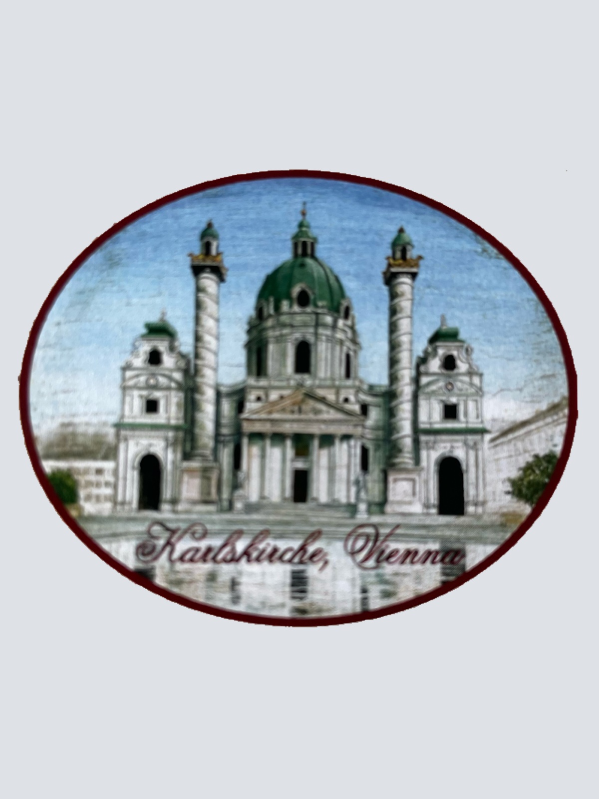 Nostalgie Holzschild Karlskirche Vienna Wien Kirche Österreich Schild