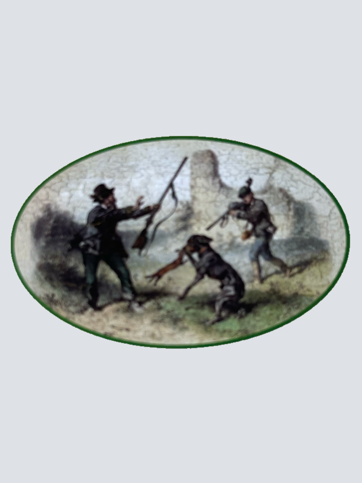 Nostalgie Holzschild Jäger Frettchen Jagd Jagen Hund Schild