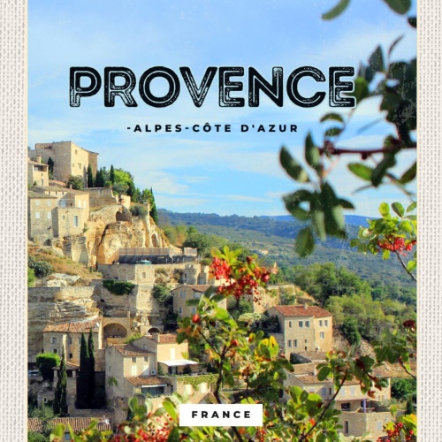 Schild Provence Alpes-Côte d'Azur France Frankreich 12x18 20x30 30x40 Blech/Holz