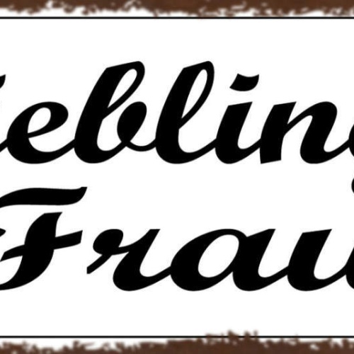 Schild Lieblings Frau Liebe Beziehung Ehe Paar Romantik 27x10 Blech od.Holz