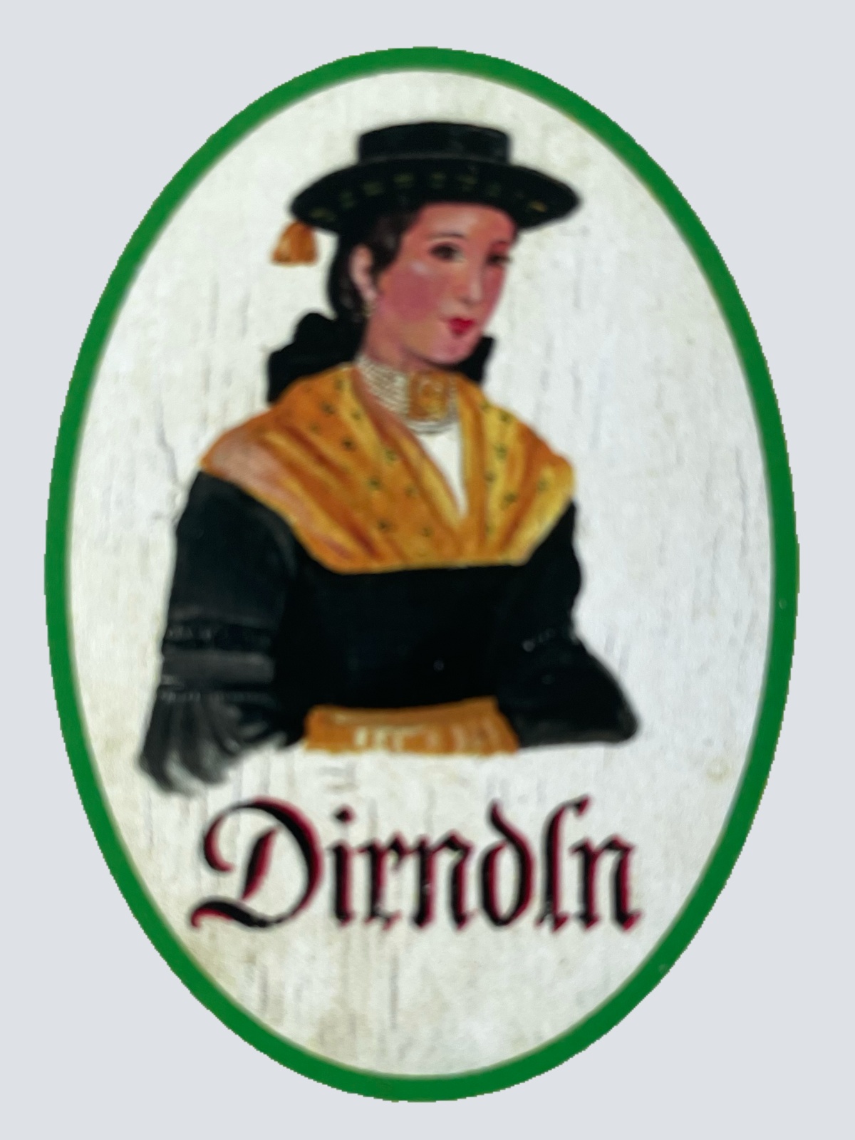 Nostalgie Holzschild Salzburg Dirndln WC Toilette Klo Mädchen Damen Schild