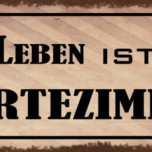 Schild Das Leben Ist Kein Wartezimmer Warten Ungeduld Sofort 27x10Blech od.Holz