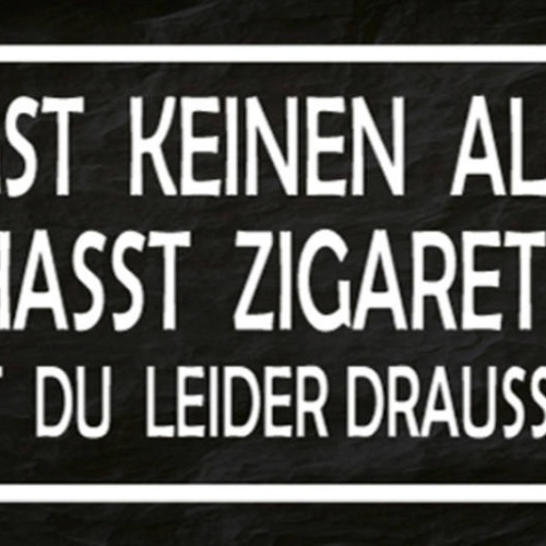 Schild Du Magst Keinen Alkohol Hasst Zigaretten Leider Draussen Bleiben 27x10