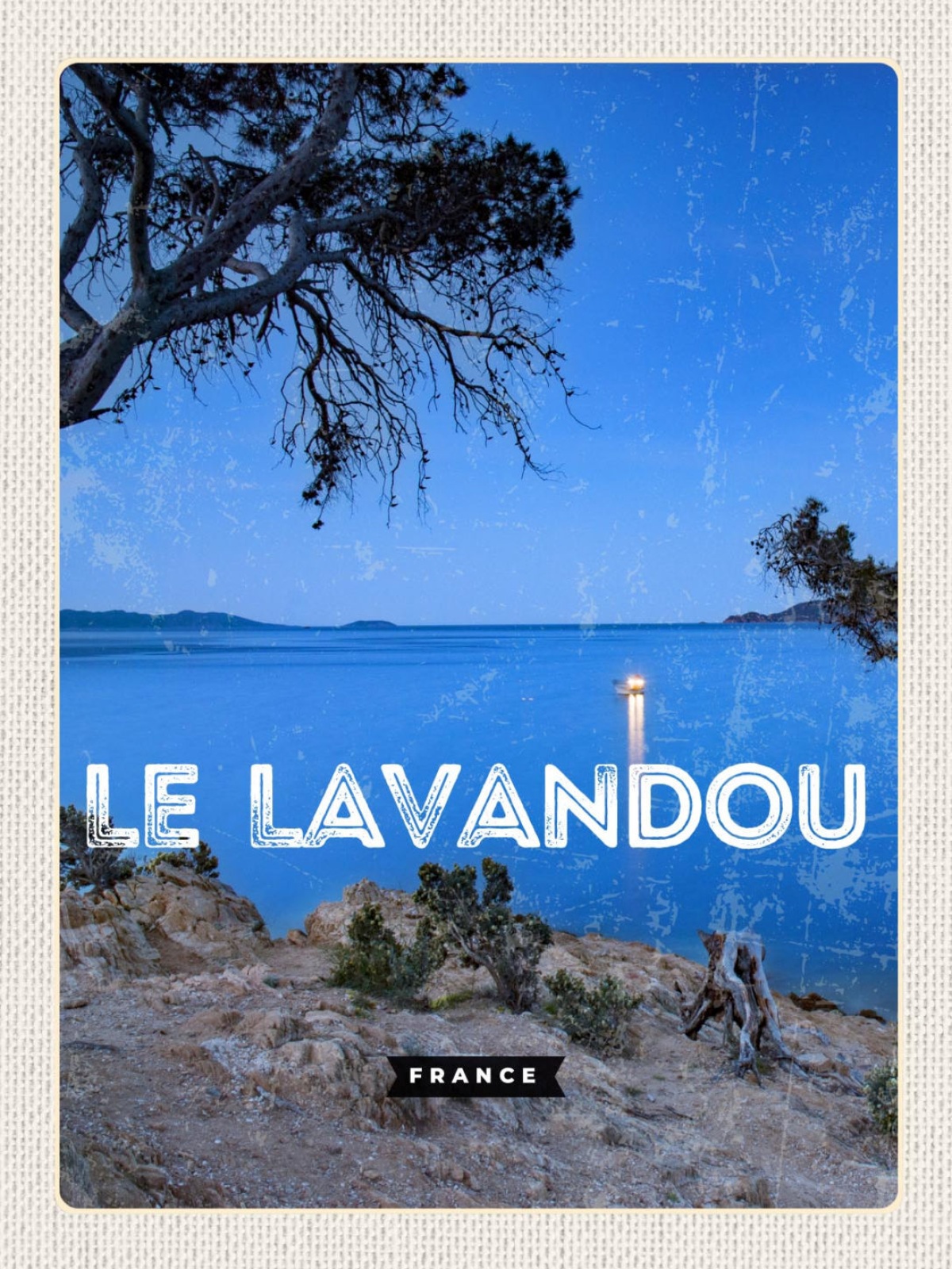 Schild Le Lavandou France Frankreich Meer Blick 12x18 20x30 30x40 Blech od. Holz