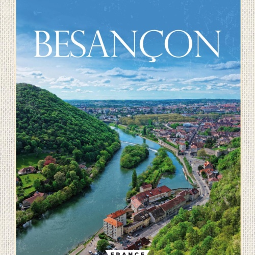 Schild Besançon France Bisanz Frankreich Stadt 12x18 20x30 30x40 Blech od. Holz