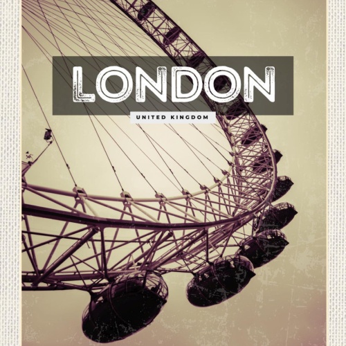 Schild London England UK Großbritannien Eye 12x18 20x30 30x40 Blech od. Holz