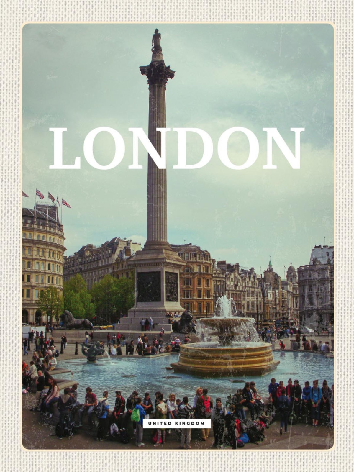 Schild London United Kingdom Trafalgar Square GB 12x18 20x30 30x40 Blech/Holz