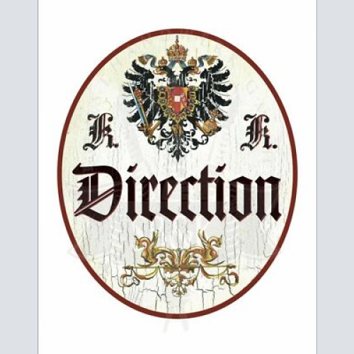 KuK Nostalgie Holzschild Schild Direction