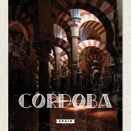 Schild Cordoba Spain Spanien Kathedralmoschee 12x18 20x30 30x40 Blech od. Holz