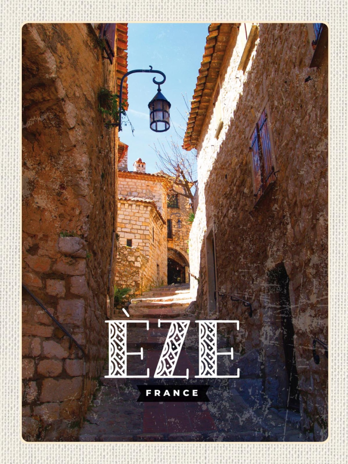 Schild Èze France Frankreich Gasse Stadt 12x18 20x30 30x40 Blech od. Holz
