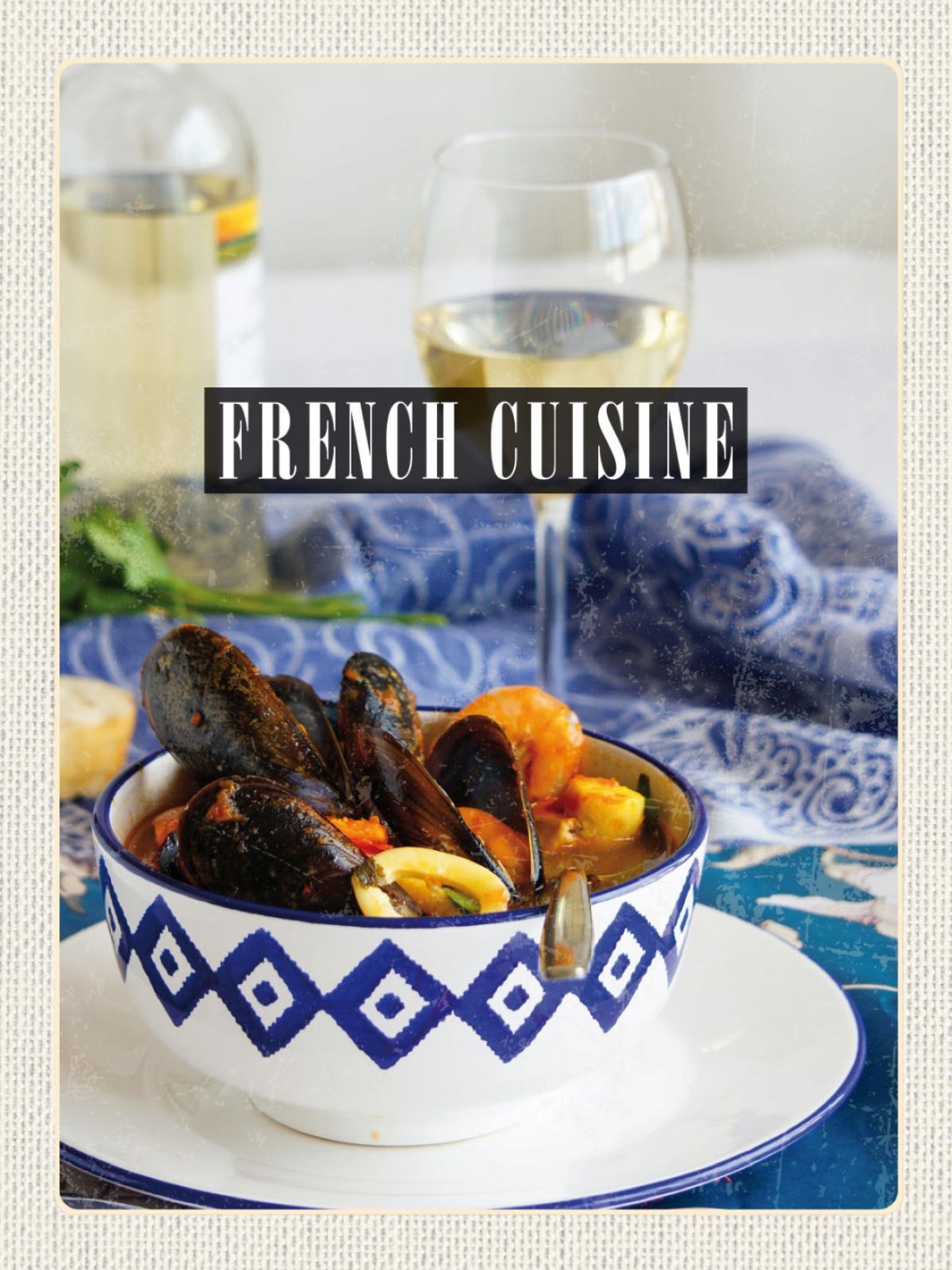 Schild French Cuisine Französische Küche Frankreich 12x18 20x30 30x40 Blech/Holz