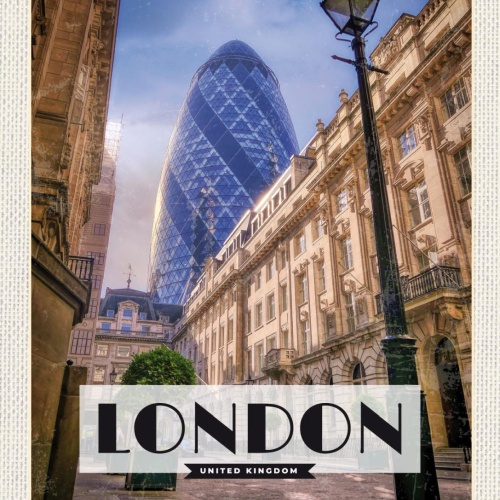 Schild London United Kingdom Großbritannien Gebäude 12x18 20x30 30x40 Blech/Holz