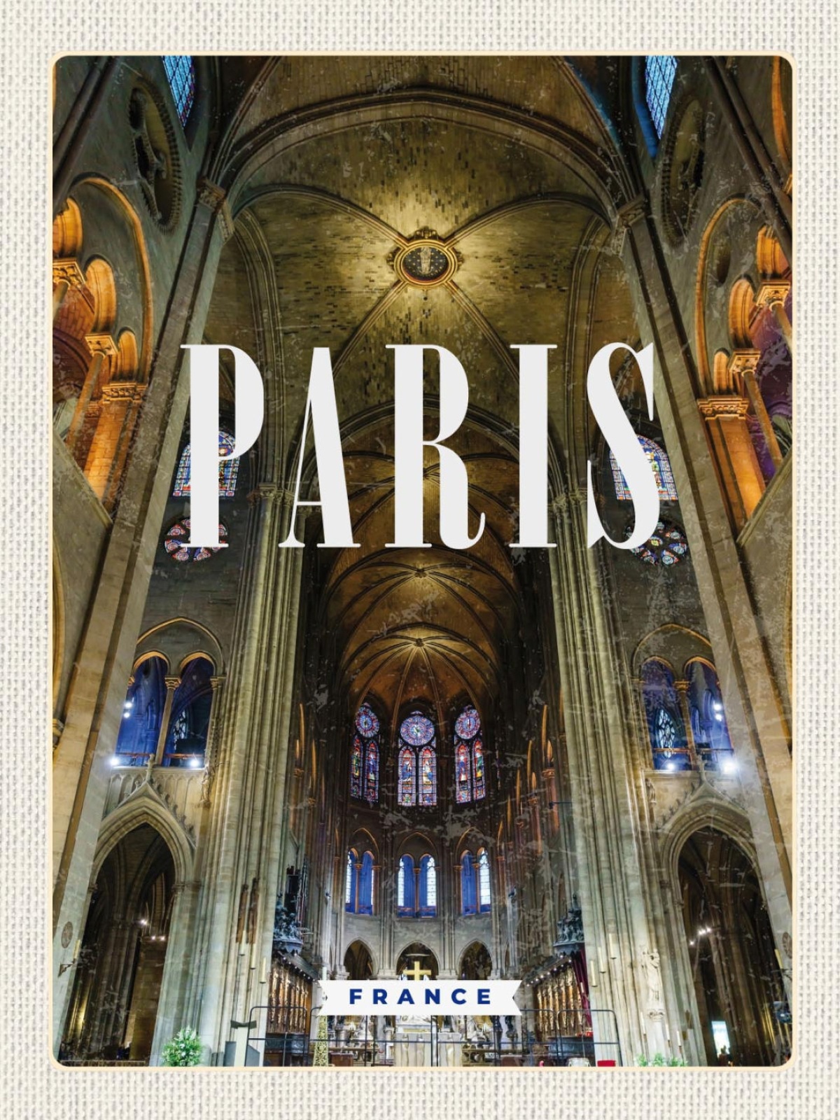 Schild Paris France Frankreich Notre-Dame 12x18 20x30 30x40 Blech od. Holz