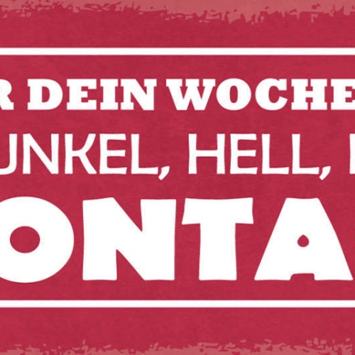 Schild Wie War Dein Wochenende Hell Dunkel Montag Bier 27x10 Blech od.Holz
