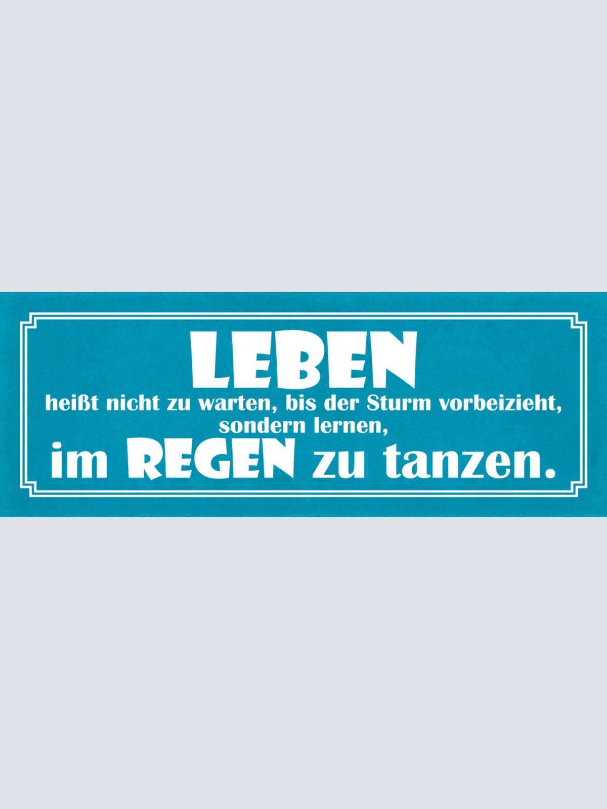 Schild Leben Heißt Nicht Zu Warten Sturm Vorbeizieht Lernen Im Regen Zu Tanzen