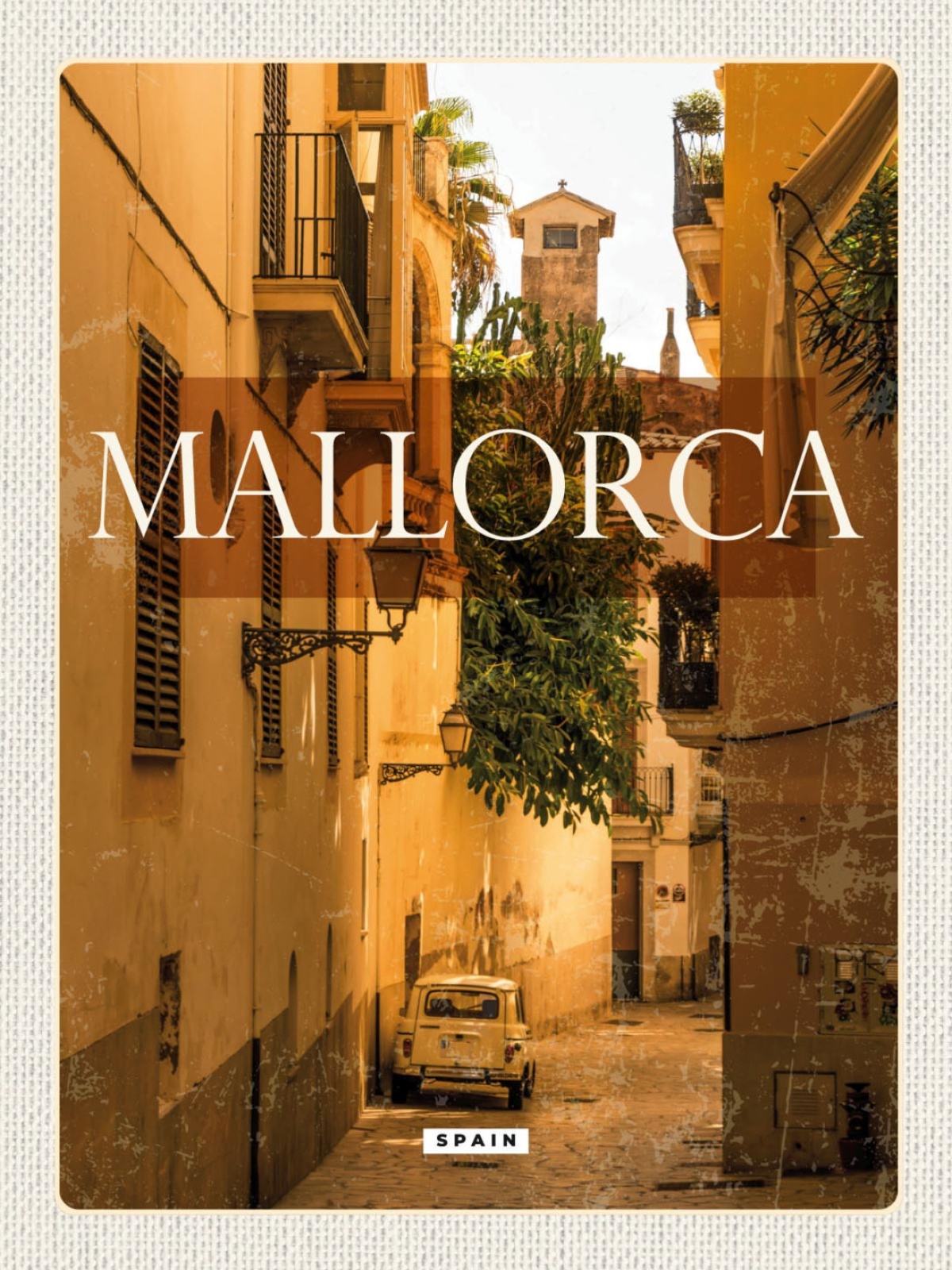 Schild Mallorca Spain Spanien Gasse Insel 12x18 20x30 30x40 Blech od. Holz