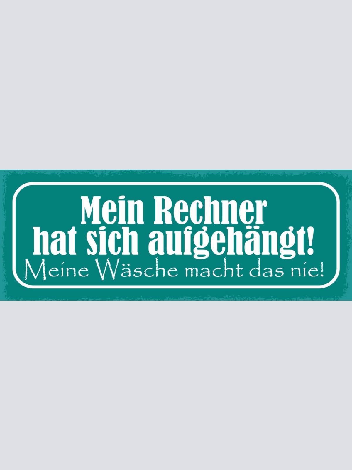 Schild Mein Rechner Hat Sich Aufgehängt Meine Wäsche Macht Das Nie PC 27x10
