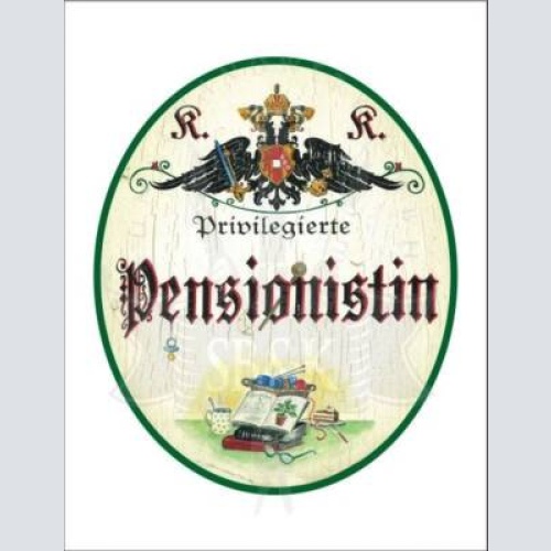 Kuk nostalgie holzschild - privilegierter pensionist - buch hobbies th