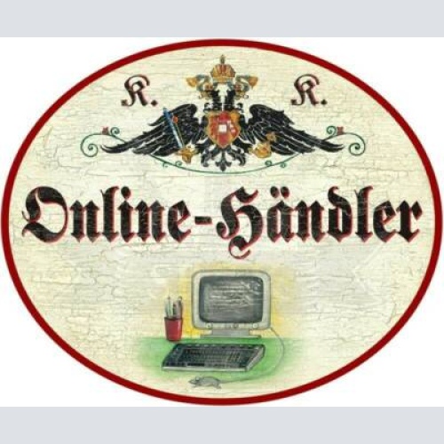 Kuk nostalgie holzschild - online-händler - computer pc th