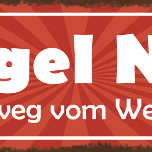 Schild Regel Nr. 1 Finger Weg Vom Werkzeug Kasten Handwerker 27x10 Blech od.Holz