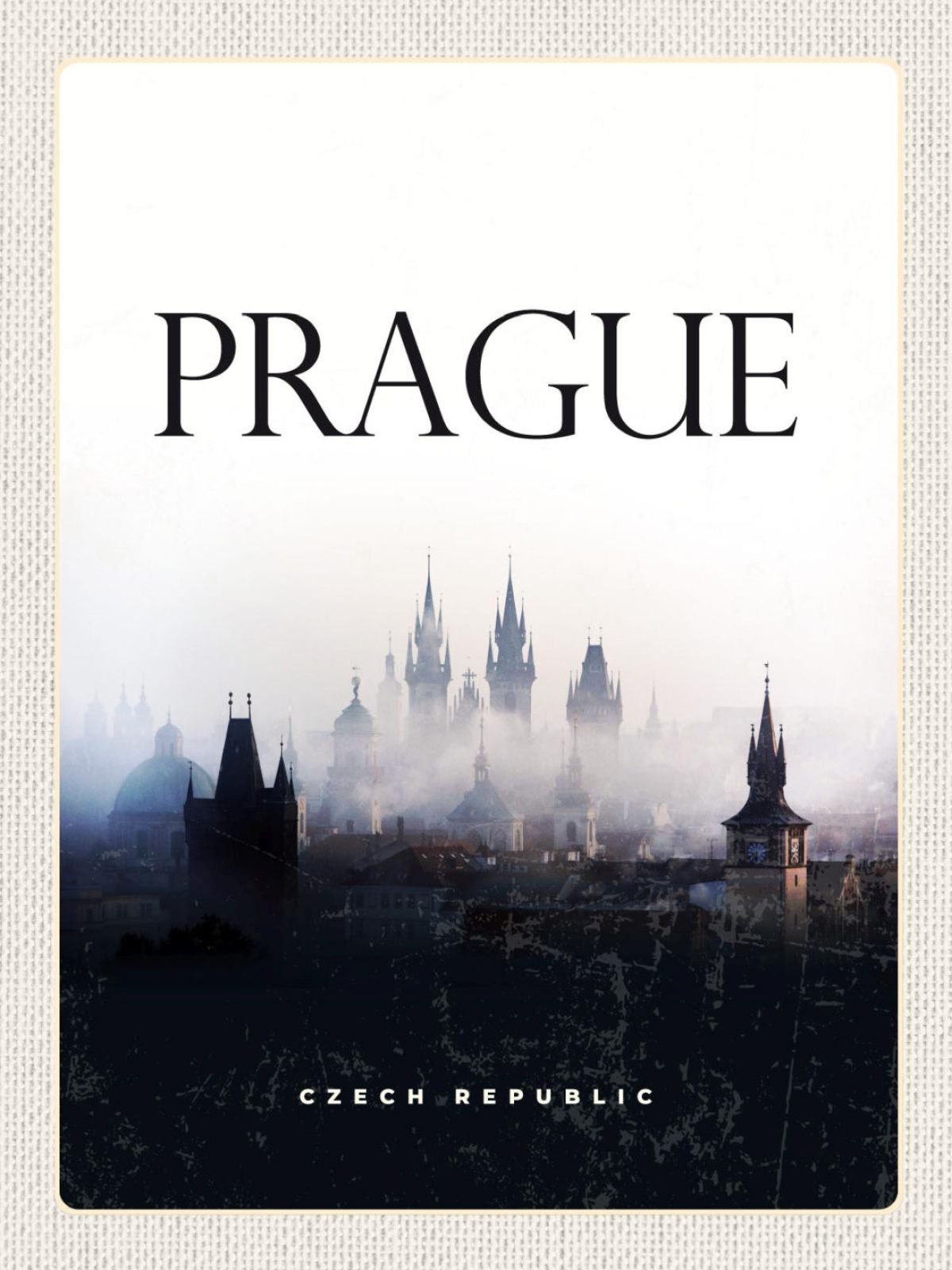 Schild Prague Czech Rep Prag Tschechien Stadt Blick 12x18 20x30 30x40 Blech/Holz