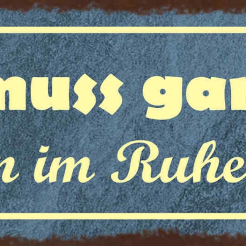 Schild Ich Muss Gar Nix Ich Bin Im Ruhestand Pension Rente 27x10 Blech od.Holz