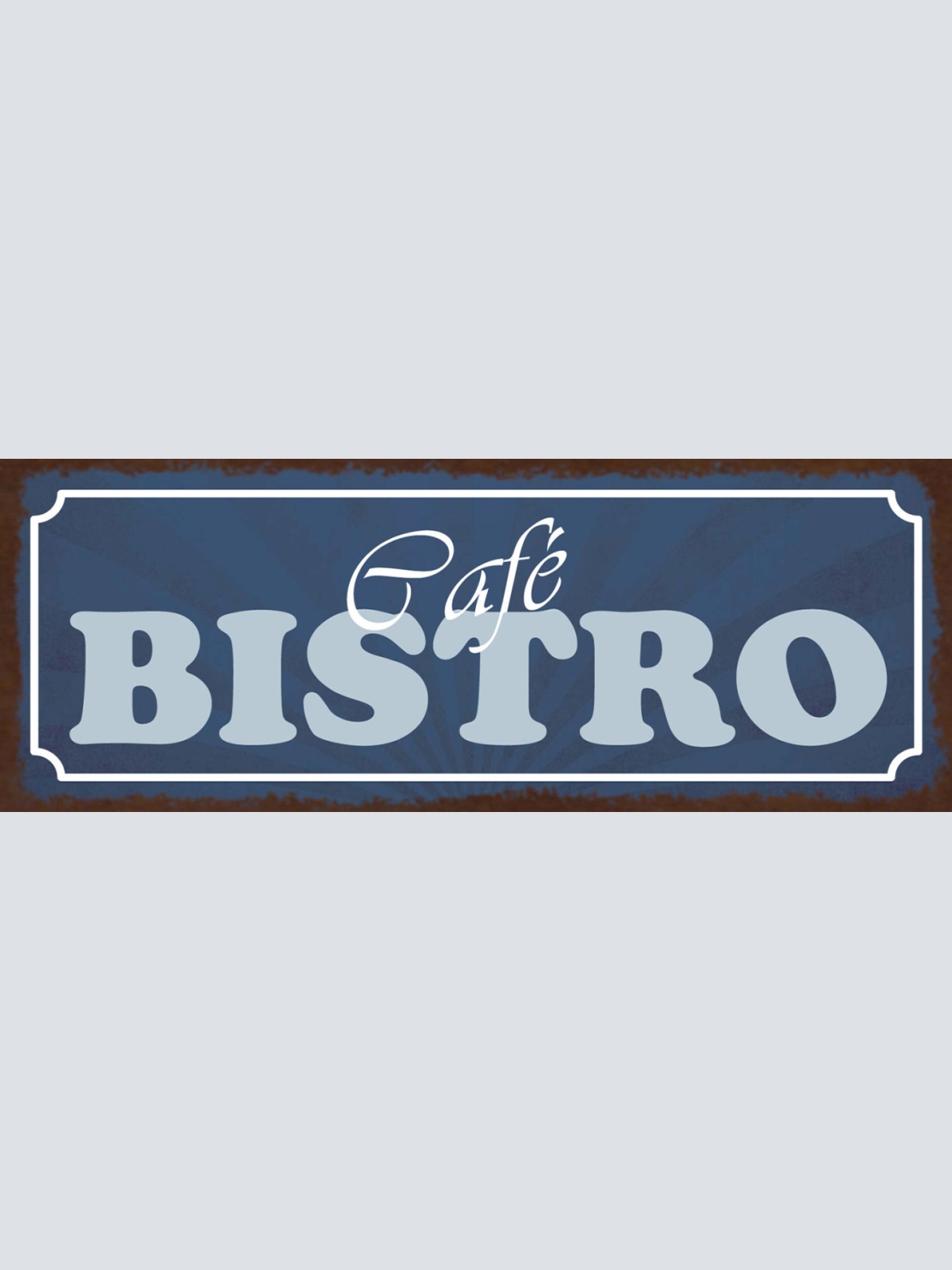 Schild Café Bistro Kaffee Trinken Imbiss Essen Lokal Kuchen 27x10 Blech od.Holz