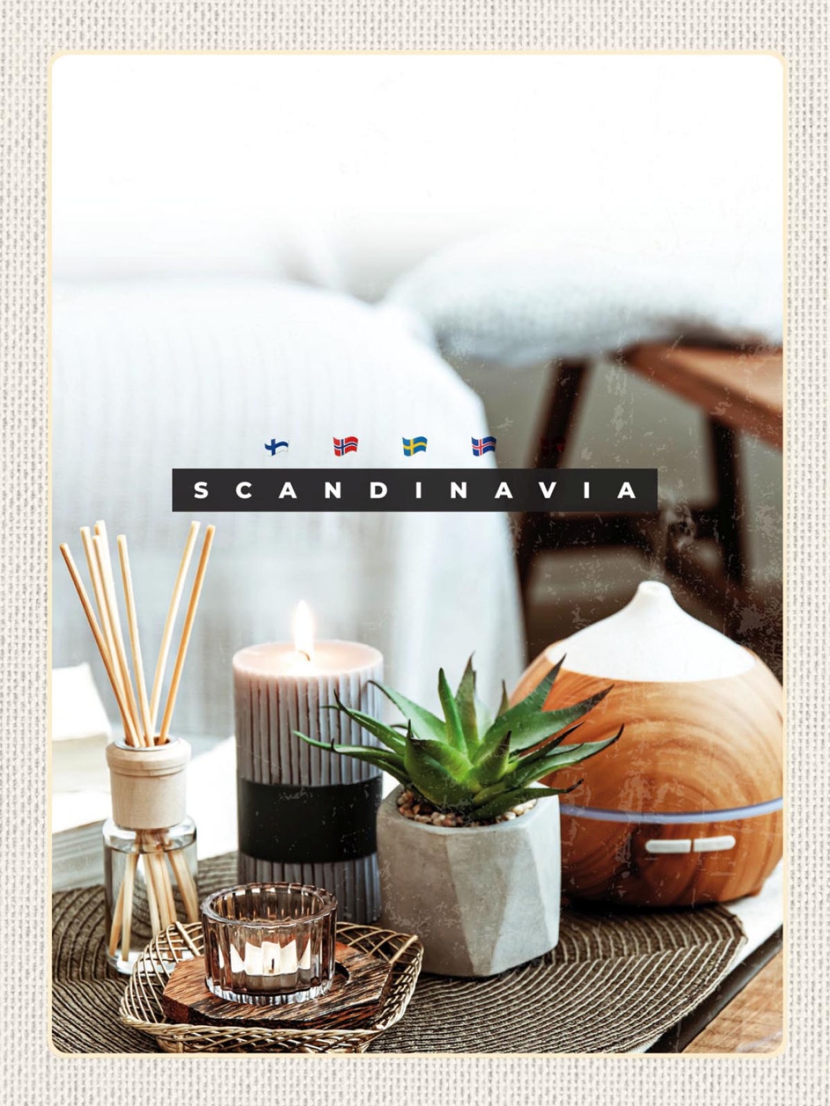 Schild Scandinavia Skandinavien Kerze Dekoration 12x18 20x30 30x40 Blech/Holz