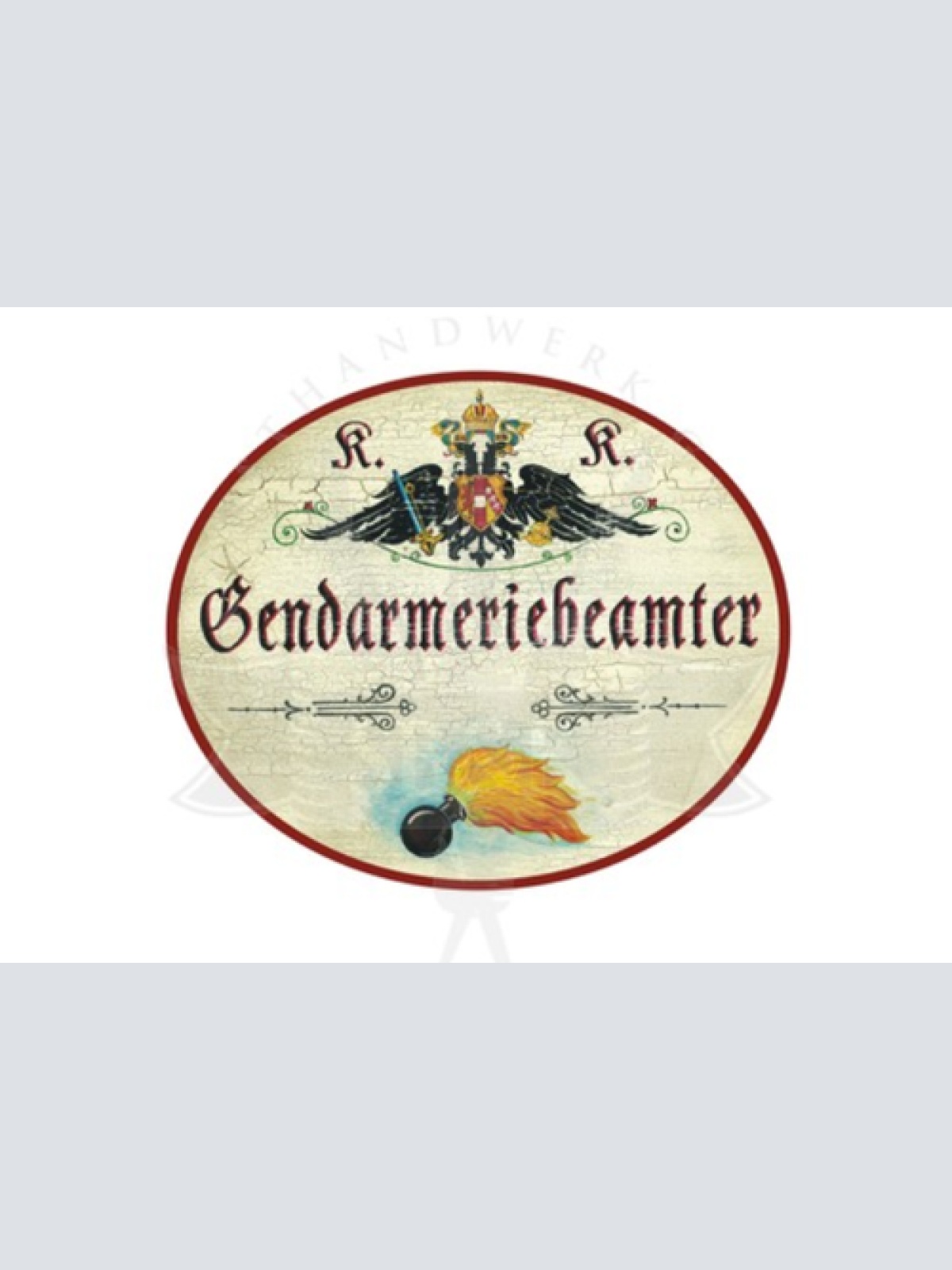 KuK Nostalgie Holzschild Gendarmariebeamter