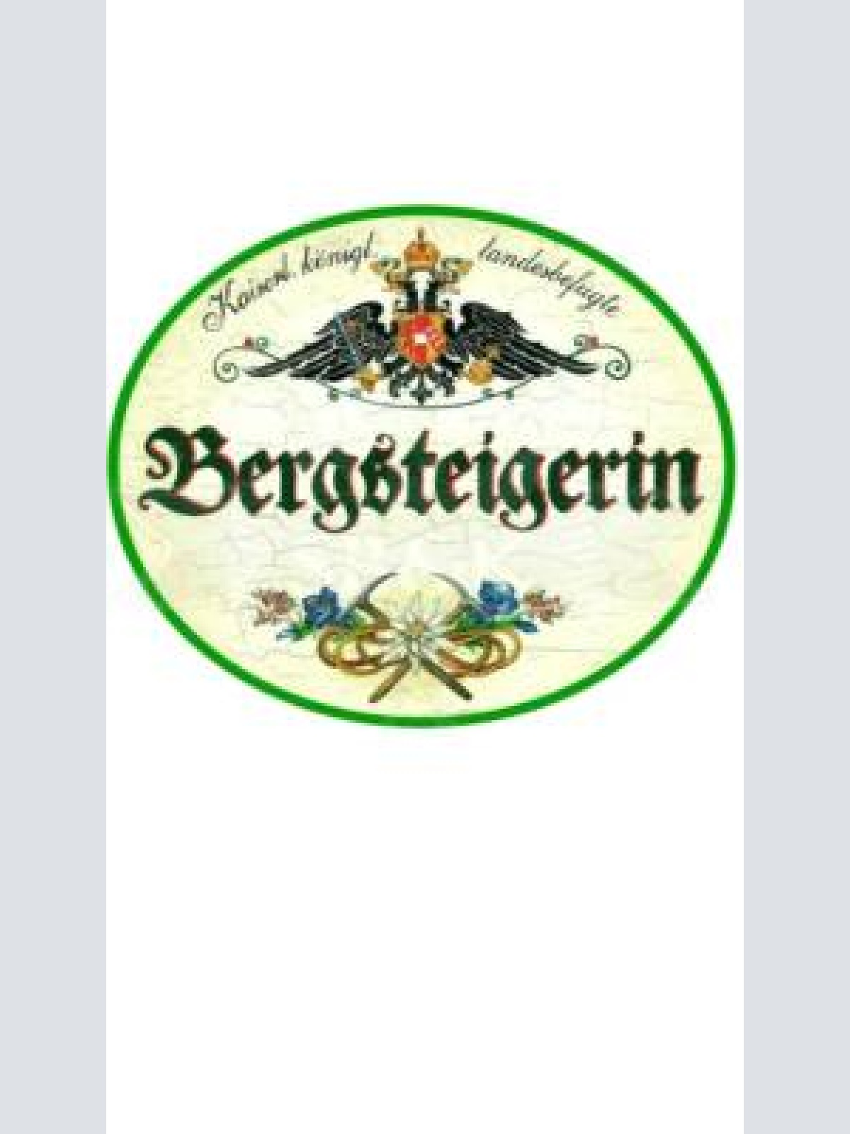 Kuk nostalgie holzschild "bergsteigerin"