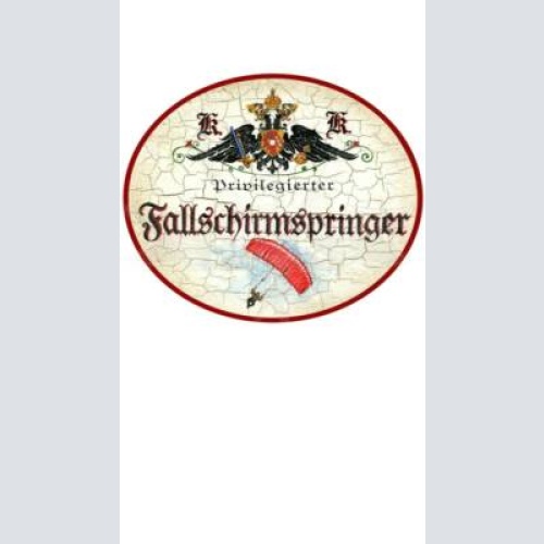 Kuk nostalgie holzschild "fallschirmspringer"