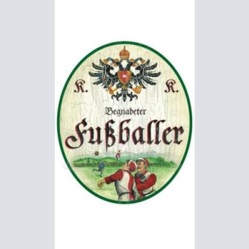 Kuk nostalgie holzschild "begnadeter fussballer"