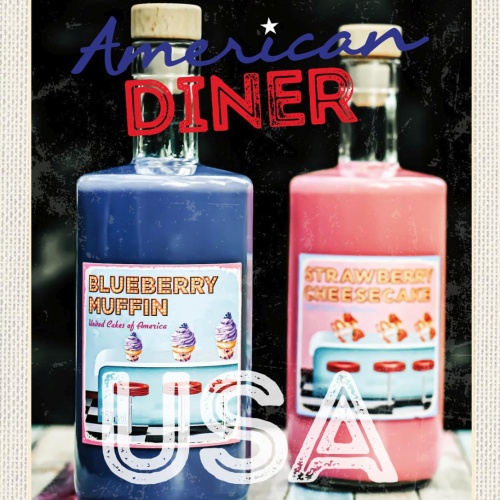Schild USA American Diner Liquor Alkohol Amerika 12x18 20x30 30x40 Blech/Holz