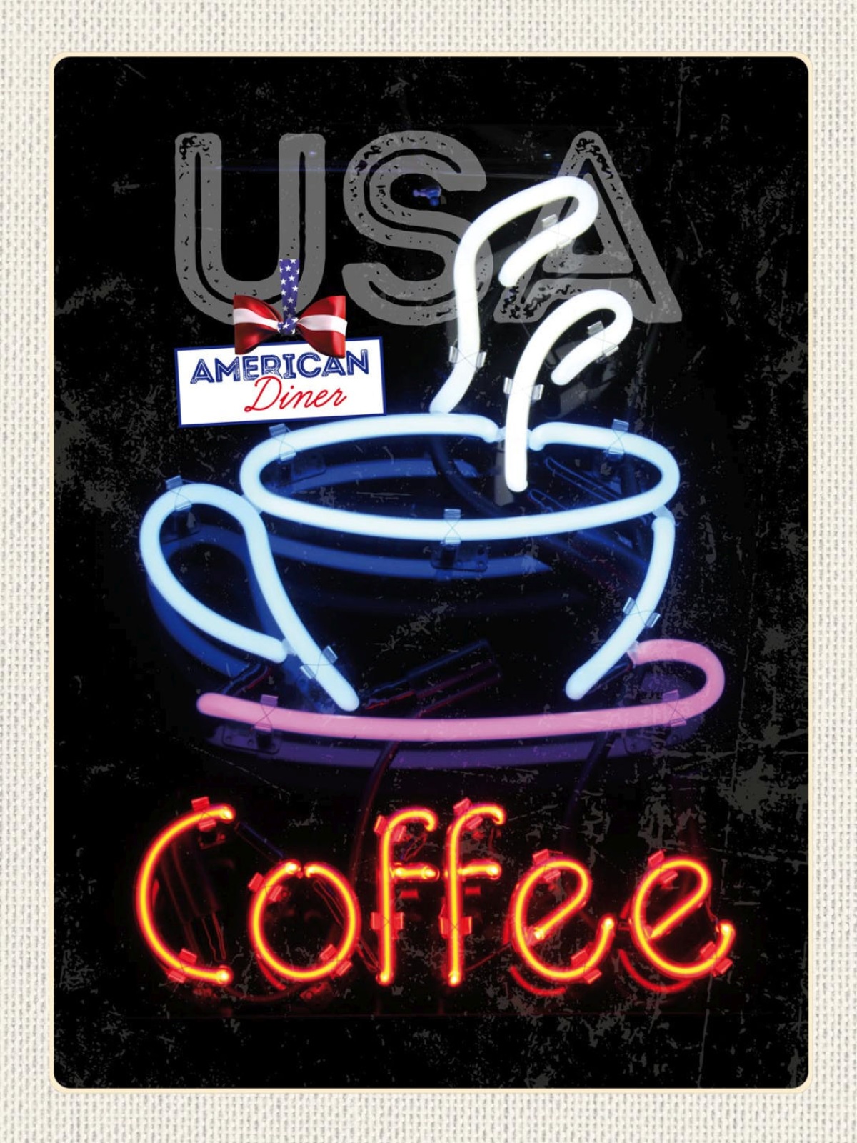 Schild USA American Diner Coffee Kaffee Amerika 12x18 20x30 30x40 Blech/Holz