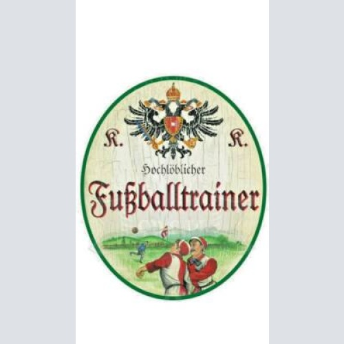 Kuk nostalgie holzschild "fussballtrainer"