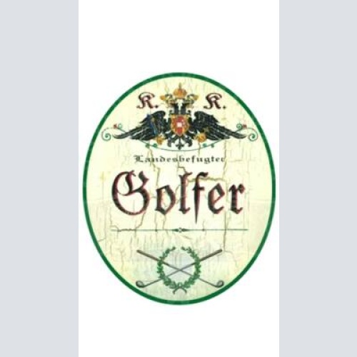 Kuk nostalgie holzschild "golfer"