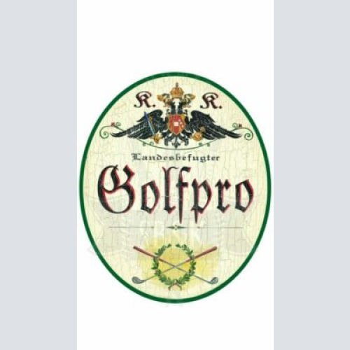 KuK Nostalgie Holzschild "Golfpro"