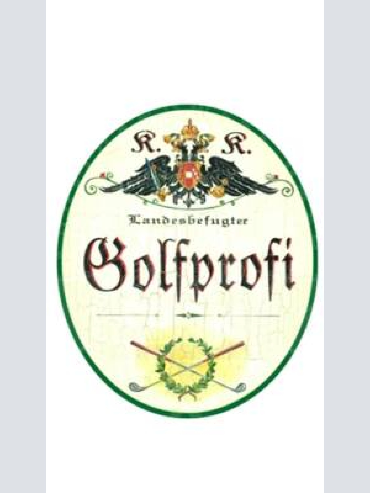 Kuk nostalgie holzschild "golfprofi"