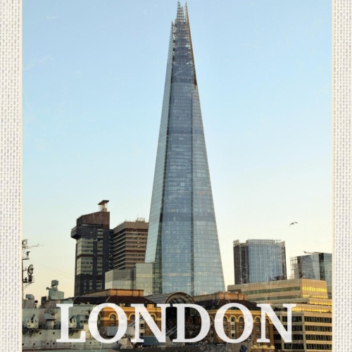 Schild London England UK Großbritannien The Shard 12x18 20x30 30x40 Blech/Holz