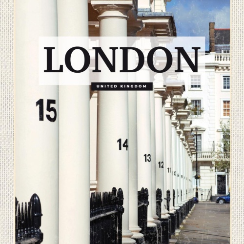 Schild London England UK Großbritannien Gebäude 12x18 20x30 30x40 Blech od. Holz