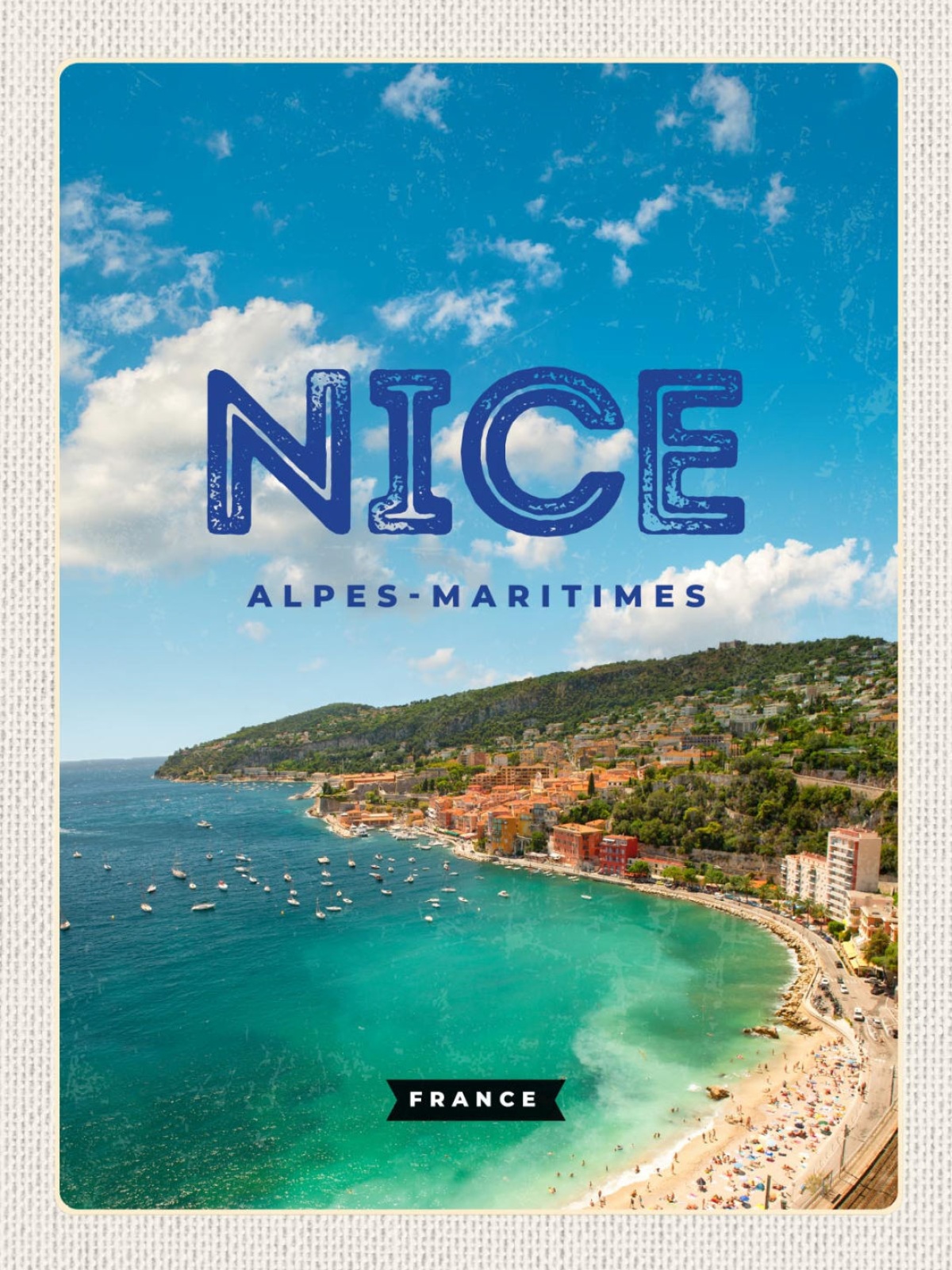 Schild Nice Alpes-Maritimes France Nizza Frankreich 12x18 20x30 30x40 Blech/Holz