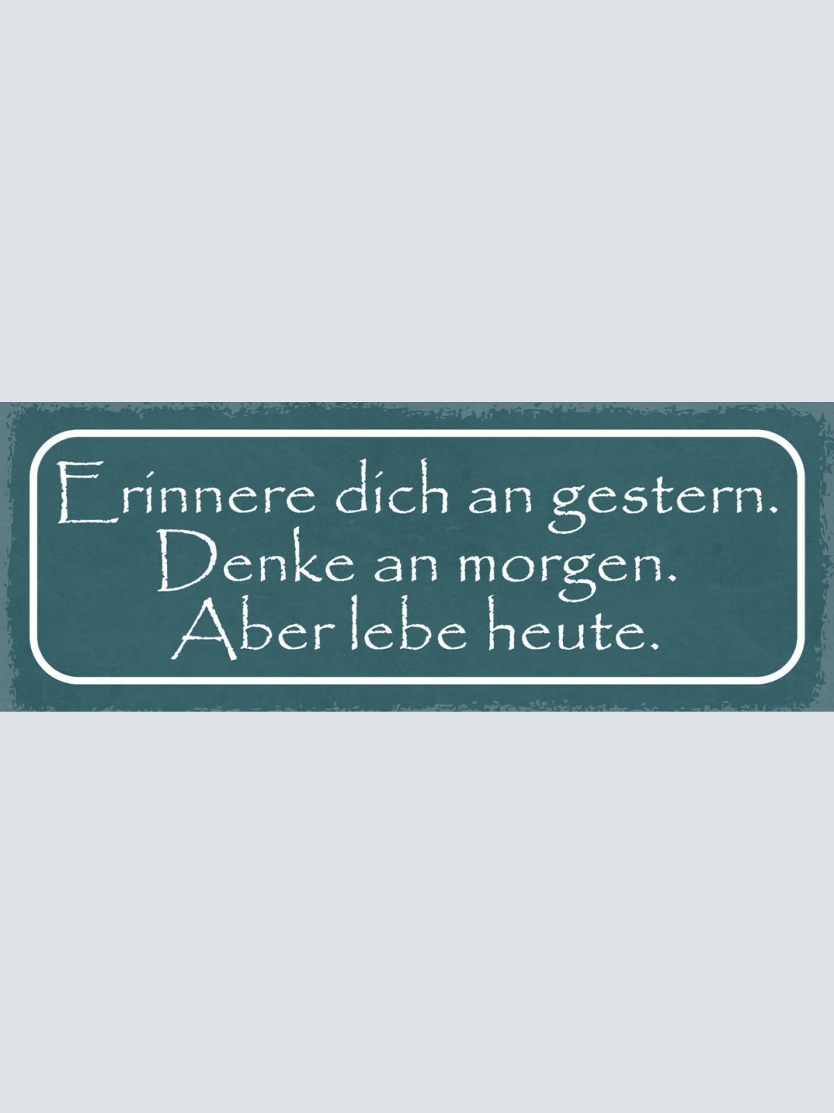 Schild Erinnere Dich An Gestern Denke An Morgen Aber Lebe Heute Im Jetzt 27x10