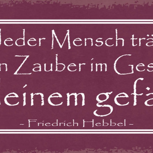 Schild Jeder Mensch Trägt Einen Zauber Im Gesicht Irgendeinen Gefällt Er 27x10