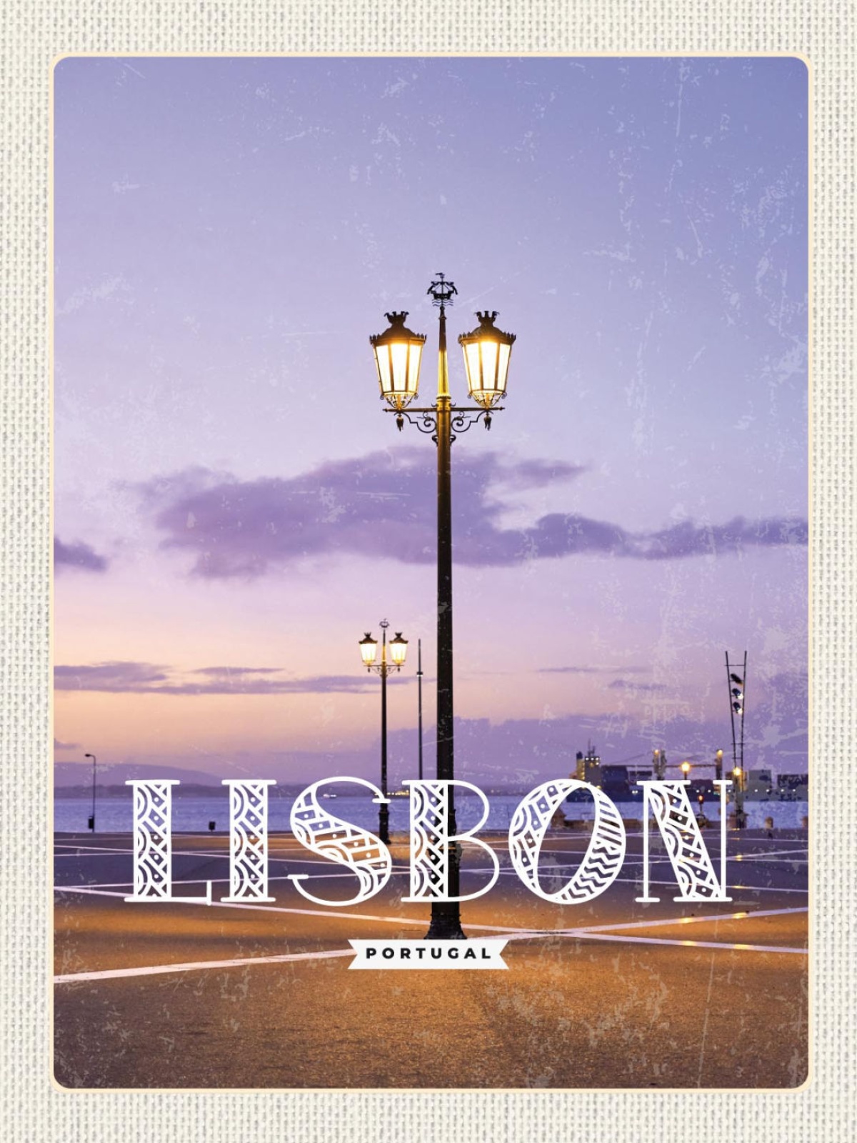 Schild Lisbon Lissabon Portugal Hafen Laterne 12x18 20x30 30x40 Blech od. Holz